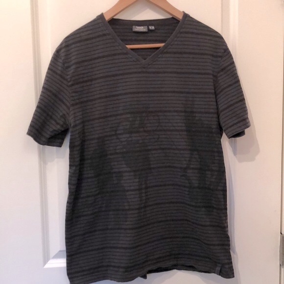 Mexx slim fit XXL gray striped tee with shadowed cyclers - Picture 1 of 6